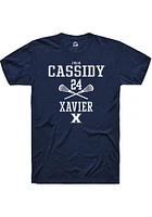 Julie Cassidy  Xavier Musketeers Navy Blue Rally NIL Sport Icon Short Sleeve T Shirt