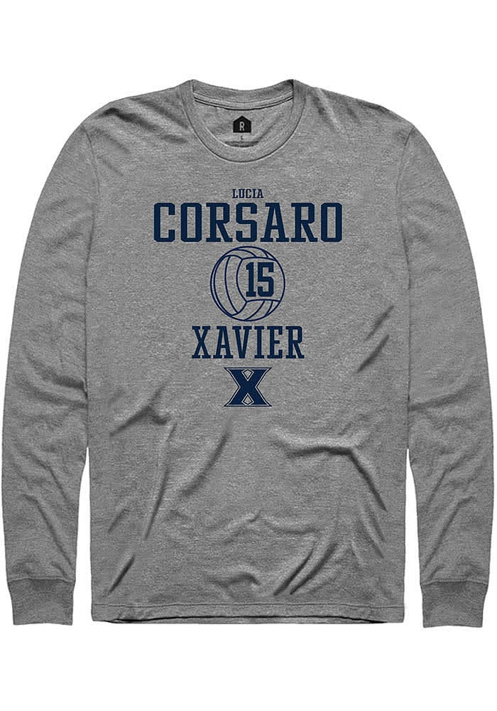 Lucia Corsaro  Xavier Musketeers Graphite Rally NIL Sport Icon Long Sleeve T Shirt