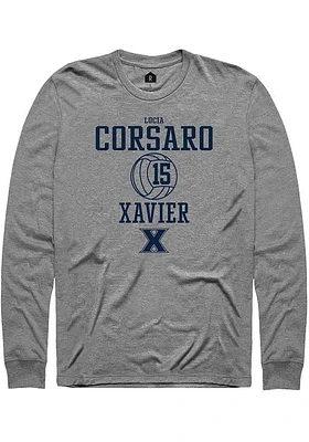 Lucia Corsaro  Xavier Musketeers Graphite Rally NIL Sport Icon Long Sleeve T Shirt