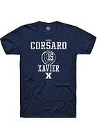 Lucia Corsaro  Xavier Musketeers Navy Blue Rally NIL Sport Icon Short Sleeve T Shirt