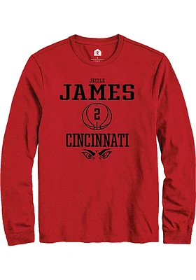 Jizzle James  Cincinnati Bearcats Red Rally NIL Sport Basketball Icon Long Sleeve T Shirt