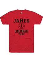 Jizzle James  Cincinnati Bearcats Red Rally NIL Sport Logo Short Sleeve T Shirt