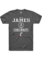 Jizzle James  Cincinnati Bearcats Dark Grey Rally NIL Sport Graphic Short Sleeve T Shirt