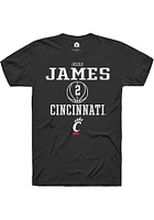 Jizzle James  Cincinnati Bearcats Black Rally NIL Sport Icon Logo Short Sleeve T Shirt