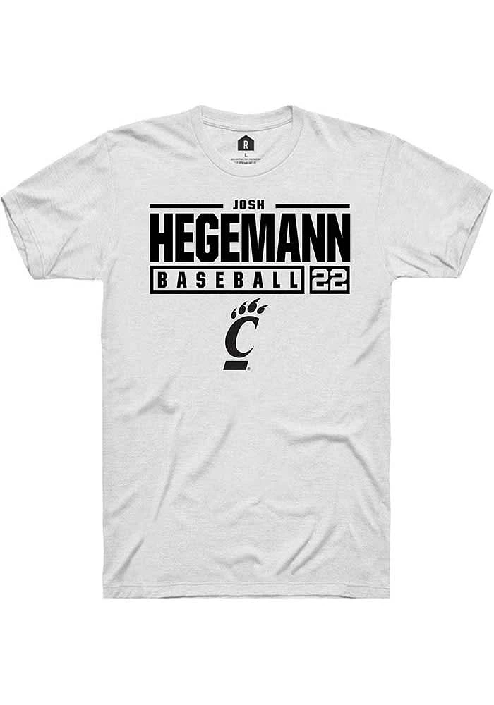 Josh Hegemann Cincinnati Bearcats Rally NIL Stacked Box Short Sleeve T Shirt