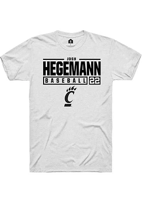 Josh Hegemann Cincinnati Bearcats Rally NIL Stacked Box Short Sleeve T Shirt