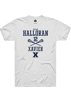 Dylan Halloran  Xavier Musketeers White Rally NIL Sport Icon Short Sleeve T Shirt