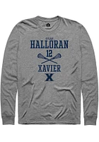 Dylan Halloran  Xavier Musketeers Graphite Rally NIL Sport Icon Long Sleeve T Shirt