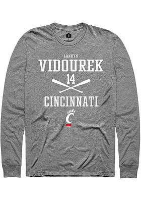 Landyn Vidourek  Cincinnati Bearcats Graphite Rally NIL Sport Icon Long Sleeve T Shirt