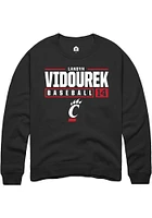 Landyn Vidourek Rally Cincinnati Bearcats Mens NIL Stacked Box Long Sleeve Crew Sweatshirt