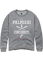 Max Palmieri  Rally Cincinnati Bearcats Mens Graphite NIL Sport Icon Long Sleeve Crew Sweatshirt