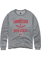 lottie landmesser  Rally Ohio State Buckeyes Mens Grey NIL Sport Icon Long Sleeve Crew Sweatshir..