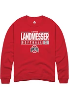 lottie landmesser  Rally Ohio State Buckeyes Mens Red NIL Stacked Box Long Sleeve Crew Sweatshir..