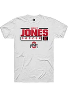 Sydney Jones Ohio State Buckeyes Rally NIL Stacked Box Short Sleeve T Shirt