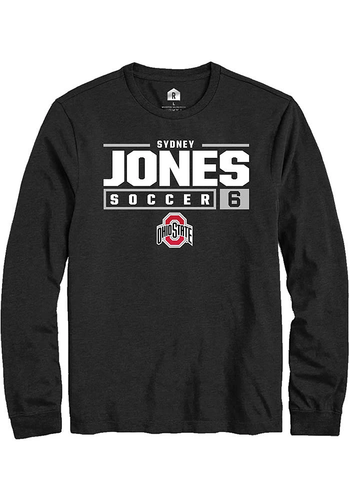 Sydney Jones Ohio State Buckeyes Rally NIL Stacked Box Long Sleeve T Shirt