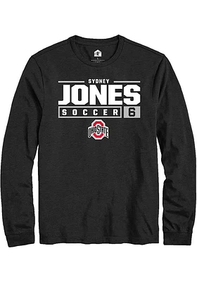 Sydney Jones Ohio State Buckeyes Rally NIL Stacked Box Long Sleeve T Shirt