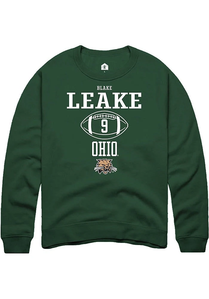 Blake Leake Rally Ohio Bobcats Mens NIL Sport Icon Long Sleeve Crew Sweatshirt