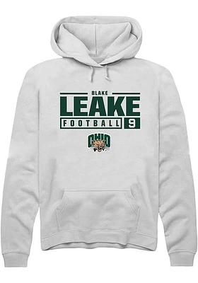 Blake Leake Rally Ohio Bobcats Mens NIL Stacked Box Long Sleeve Hoodie