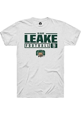 Blake Leake Ohio Bobcats Rally NIL Stacked Box Short Sleeve T Shirt