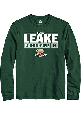 Blake Leake Ohio Bobcats Rally NIL Stacked Box Long Sleeve T Shirt