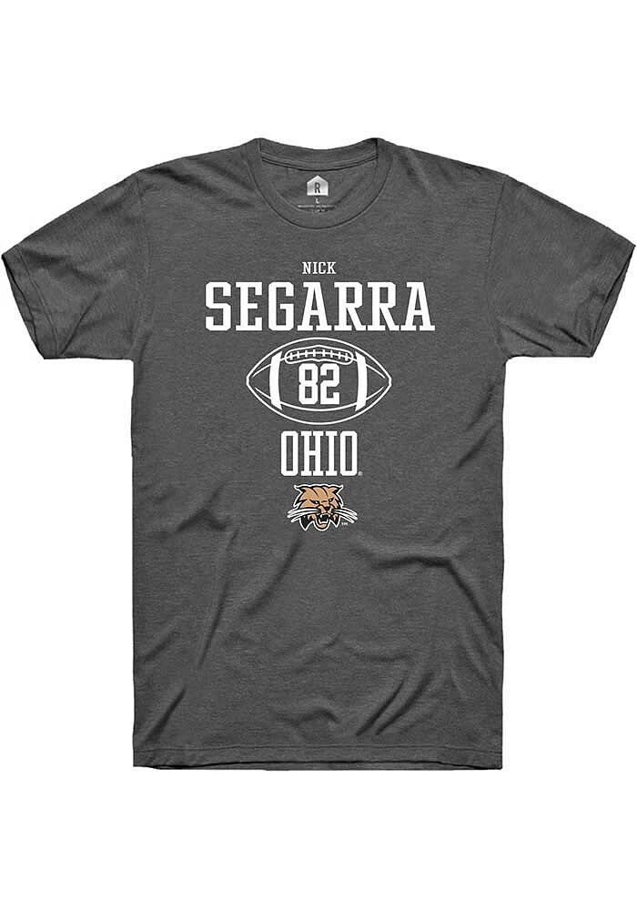 Nick Segarra  Ohio Bobcats Dark Grey Rally NIL Sport Icon Short Sleeve T Shirt