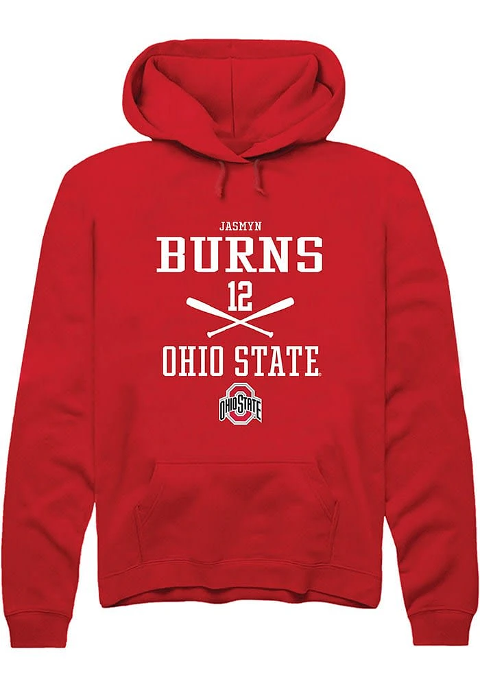 Jasmyn Burns Rally Ohio State Buckeyes Mens NIL Sport Icon Long Sleeve Hoodie