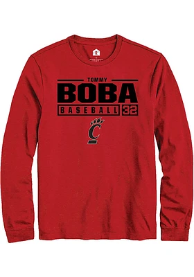 Tommy Boba Cincinnati Bearcats Rally NIL Stacked Box Long Sleeve T Shirt