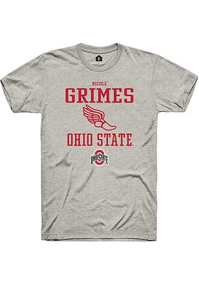 Nicole Grimes  Ohio State Buckeyes Ash Rally NIL Sport Icon Short Sleeve T Shirt