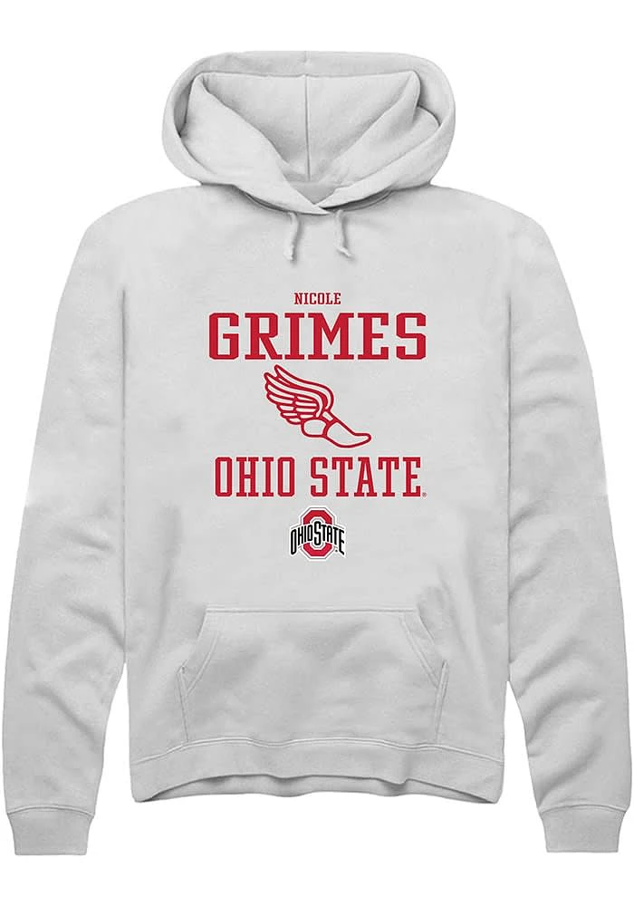 Nicole Grimes Rally Ohio State Buckeyes Mens NIL Sport Icon Long Sleeve Hoodie