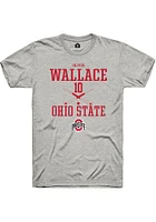 Olivia Wallace  Ohio State Buckeyes Ash Rally NIL Sport Icon Short Sleeve T Shirt