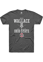 Olivia Wallace  Ohio State Buckeyes Dark Grey Rally NIL Sport Icon Short Sleeve T Shirt