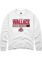 Olivia Wallace Rally Ohio State Buckeyes Mens NIL Stacked Box Long Sleeve Crew Sweatshirt