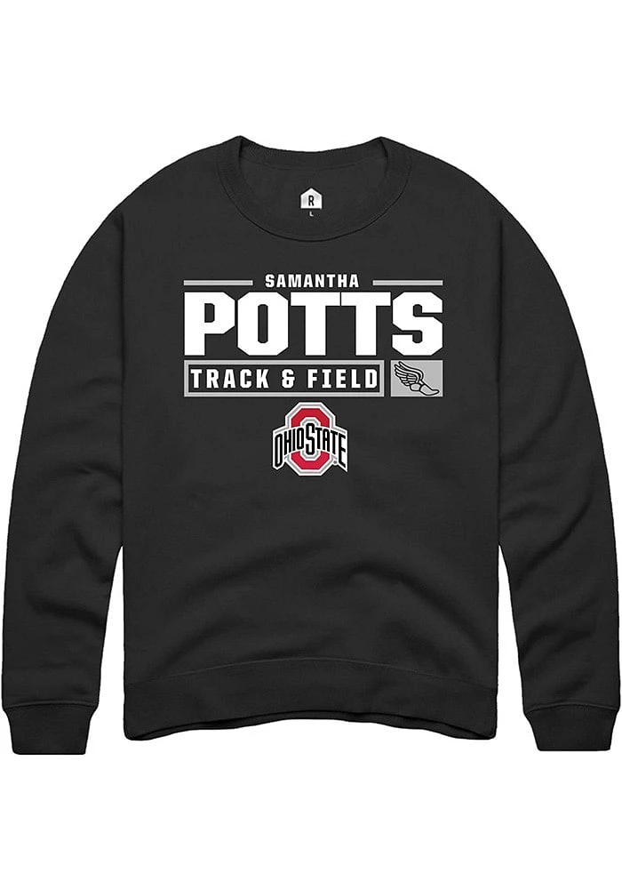 Samantha Potts Rally Ohio State Buckeyes Mens NIL Stacked Box Long Sleeve Crew Sweatshirt