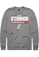 Tommy O'Connor  Cincinnati Bearcats Graphite Rally NIL Stacked Box Long Sleeve T Shirt