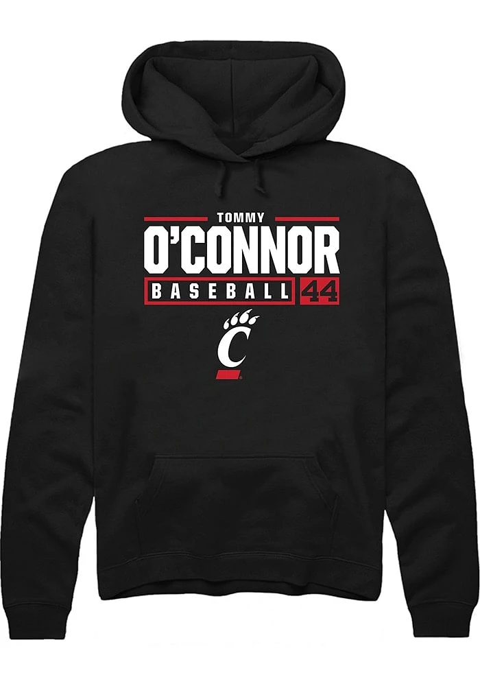 Tommy O'Connor Rally Cincinnati Bearcats Mens NIL Stacked Box Long Sleeve Hoodie