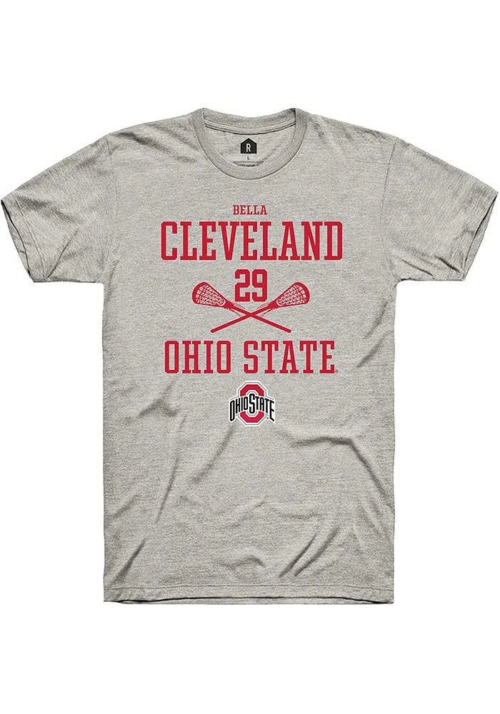 Bella Cleveland  Ohio State Buckeyes Ash Rally NIL Sport Icon Short Sleeve T Shirt