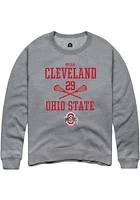 Bella Cleveland  Rally Ohio State Buckeyes Mens Graphite NIL Sport Icon Long Sleeve Crew Sweatsh..