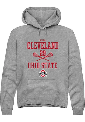 Bella Cleveland  Rally Ohio State Buckeyes Mens Graphite NIL Sport Icon Long Sleeve Hoodie