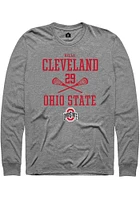 Bella Cleveland  Ohio State Buckeyes Graphite Rally NIL Sport Icon Long Sleeve T Shirt