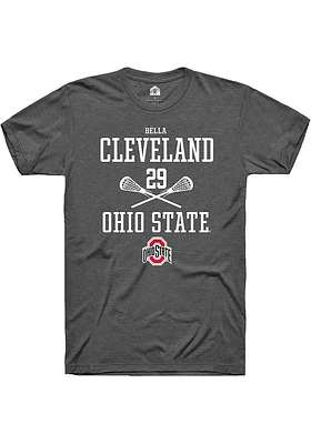 Bella Cleveland  Ohio State Buckeyes Dark Grey Rally NIL Sport Icon Short Sleeve T Shirt