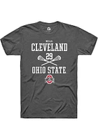 Bella Cleveland  Ohio State Buckeyes Dark Grey Rally NIL Sport Icon Short Sleeve T Shirt