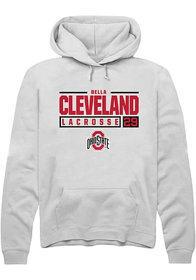 Bella Cleveland Rally Ohio State Buckeyes Mens NIL Stacked Box Long Sleeve Hoodie