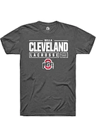 Bella Cleveland  Ohio State Buckeyes Dark Grey Rally NIL Stacked Box Short Sleeve T Shirt