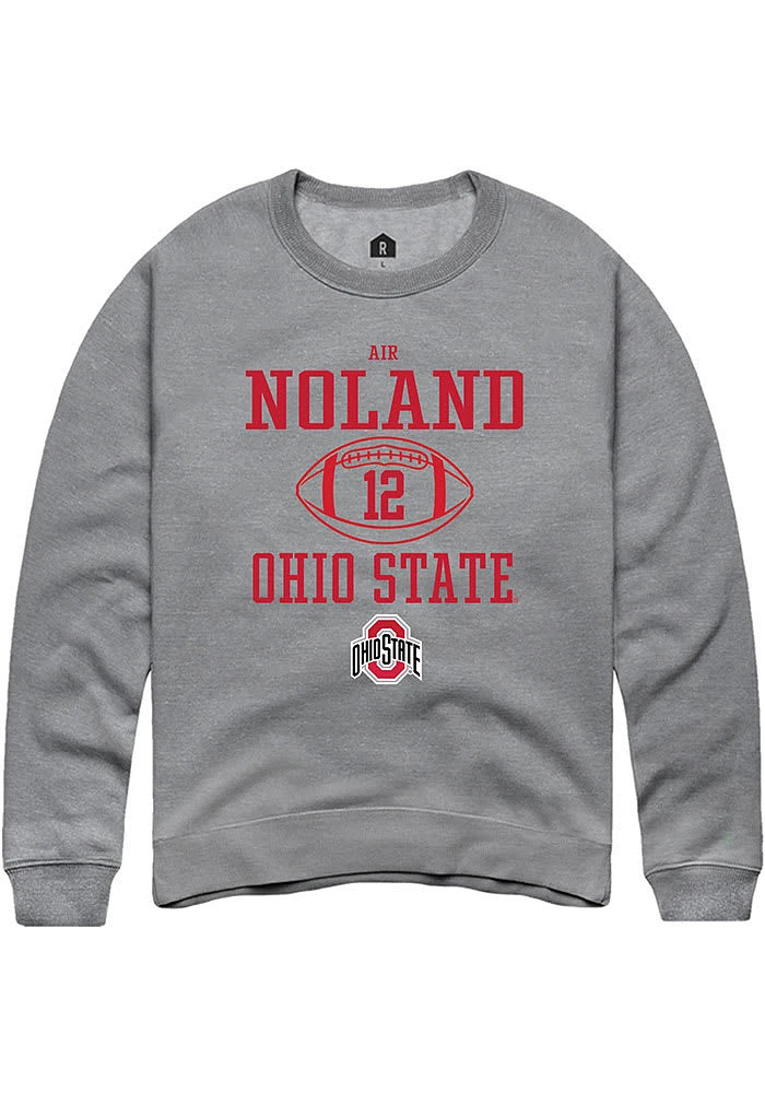 Prentiss Air Noland  Rally Ohio State Buckeyes Mens Graphite NIL Sport Icon Long Sleeve Crew Swe..