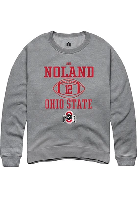 Prentiss Air Noland  Rally Ohio State Buckeyes Mens Graphite NIL Sport Icon Long Sleeve Crew Swe..