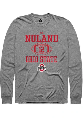 Prentiss Air Noland  Ohio State Buckeyes Graphite Rally NIL Sport Icon Long Sleeve T Shirt