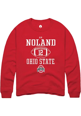 Prentiss Air Noland  Rally Ohio State Buckeyes Mens Red NIL Sport Icon Long Sleeve Crew Sweatshi..