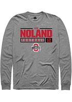 Prentiss Air Noland  Ohio State Buckeyes Graphite Rally NIL Stacked Box Long Sleeve T Shirt