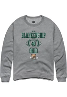 Beau Blankenship  Rally Ohio Bobcats Mens Graphite NIL Sport Icon Long Sleeve Crew Sweatshirt