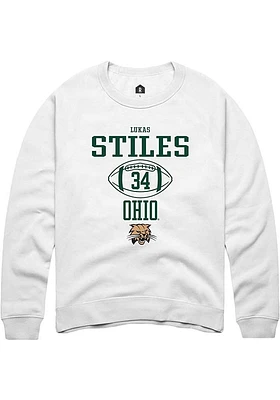 Lukas Stiles Rally Ohio Bobcats Mens NIL Sport Icon Long Sleeve Crew Sweatshirt